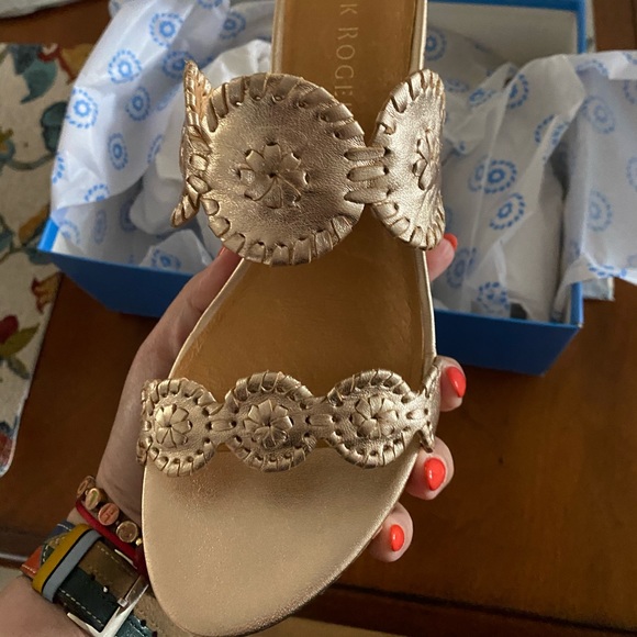 Jack rogers gold wedges - Picture 2 of 8